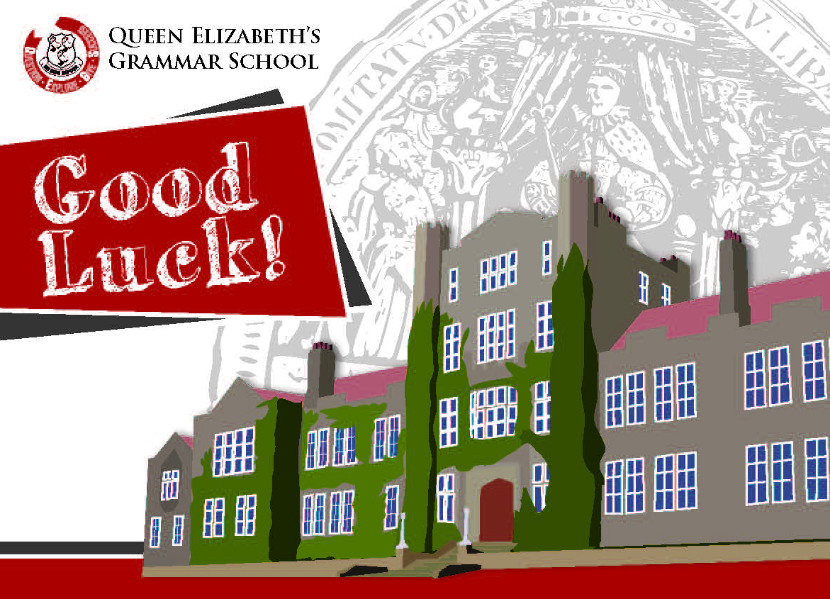 A good luck message from the headteacher.
