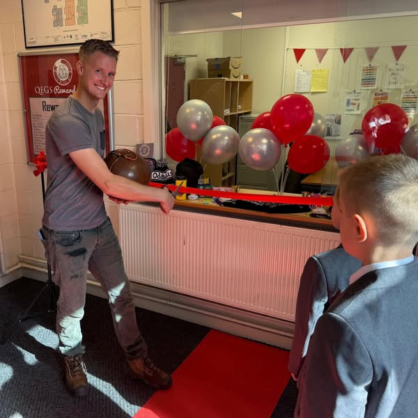 Cutting of a red ribbon